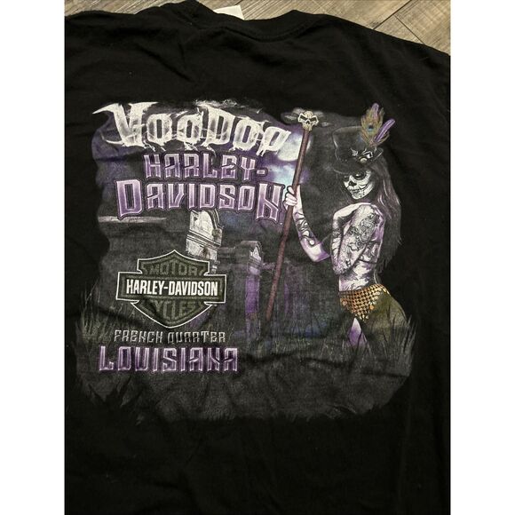 Harley Davidson Motor Cycles Voodoo French Quarter Louisiana T-Shirt Men’s L - Picture 2 of 8